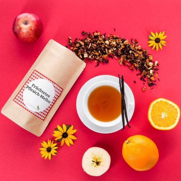 Früchtetee Pfirsich-Melba