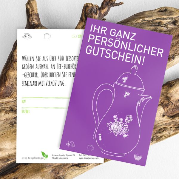 Gutschein für Tee