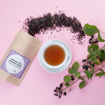 Schwarzer Tee Rhabarber-Sahne